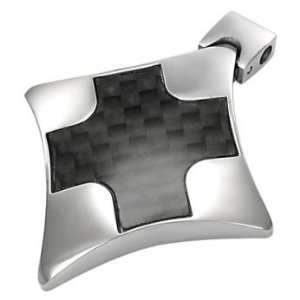   Pendant with Carbon Fiber Cross by Cuff Daddy Cuff Daddy Jewelry