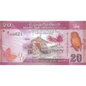  Sri Lanka 2010 20 rupees Banknote with OWL Everything 
