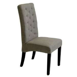  Classic Home Soho Collection Linen Side Chair in Slate 