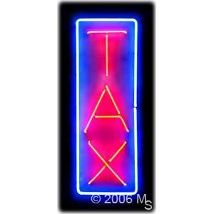 Neon Sign   Tax   Large 13 x 32  Grocery & Gourmet Food