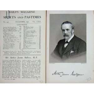  Mr Arthur James Balfour Sports Antique Portrait 1896