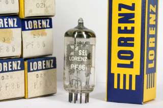NOS (New Old Stock) LORENZ SEL PF86 vintage electron tubes made in 