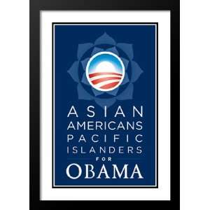 Barack Obama 20x26 Framed and Double Matted Asian Americans Poster 