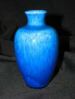 DELVAUX Blue Glaze RUE ROYALE PARIS Vase c1940  