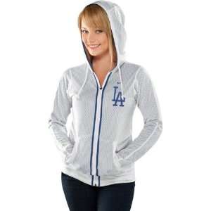   Los Angeles Dodgers Womens White Fresh Mesh Hoody: Sports & Outdoors