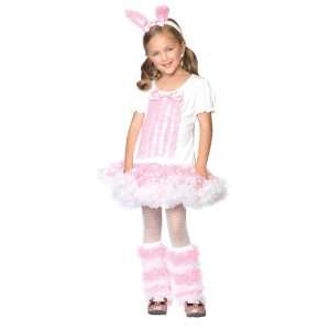  Girls Costume, 4pc. Fluffy Bunny,includes Ruffle Trimmed 