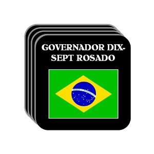 Brazil   GOVERNADOR DIX SEPT ROSADO Set of 4 Mini Mousepad Coasters