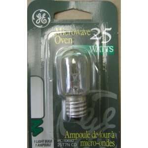  GE 25 watt Microwave Oven Light Bulb   1 count 