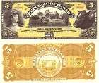 1899 $5 Republic of Hawaii GOLD CERT of DEPOSIT Copy