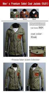 RJ01 Mens jackets dandy safari coats jackets 3Color  