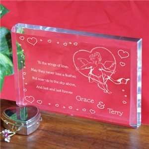   Personalized Wings of Love Romantic Couples Keepsake: Home & Kitchen
