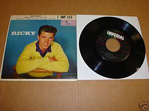 RICKY NELSON HONEYCOMB 7 45 RPM EP + PS IMP 153 RARE  