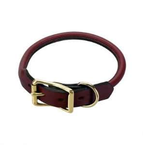  Mendota Rolled Leather Dog Collar 18in x 3/4in: Pet 