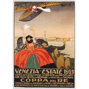  VENEZIA ESTATE 1921 GONDOLA VENICE AIRPLAIN ITALIA ITALY 