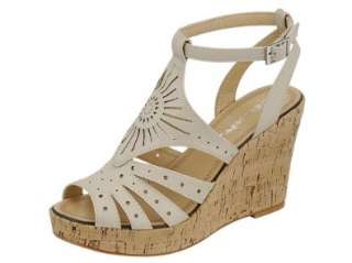   Reneeze AGREE 1 Women High Heel Platform Wedge Sandal   Beige Shoes