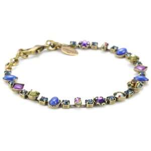   Sorrelli Aurora Sky Multi Crystal Line Gold Tone Bracelet Jewelry