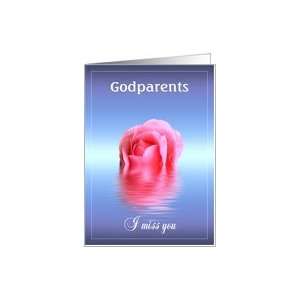  Floating, drifting missing you Godparents Card Health 