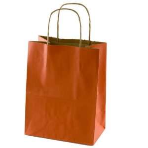  100 Prime / Rose Burnt Orange Shopping Bags with Twisted 