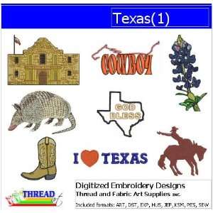 Digitized Embroidery Designs   Texas(1)   CD