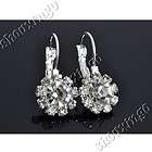 NEW wholesale earring stud fashion silver plated rhines