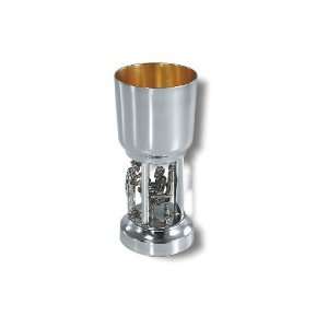   Kiddush Cup with Cut out Bris Ceremony Figurines
