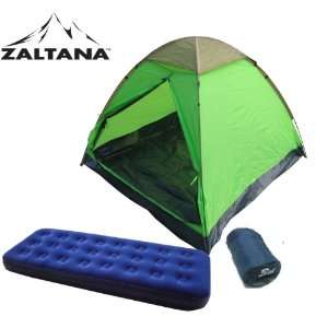  3Person dome tent with Single size air mattress AND 3LB 