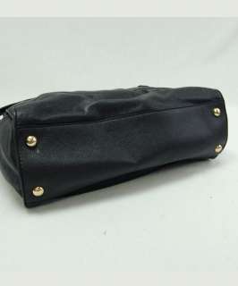   Kors Black Gold Hardware Large Hamilton Tote Purse Handbag $348 O01