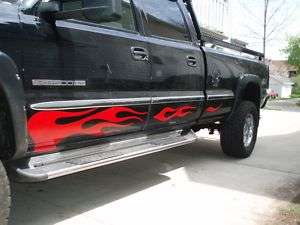 Truck Rocker Flame flames decal decals fits any Chevy Ford Dodge GMC 