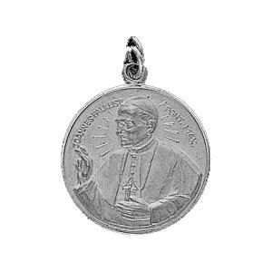  Pope John Paul II Round Medal Sterling Silver 20.0mm with 