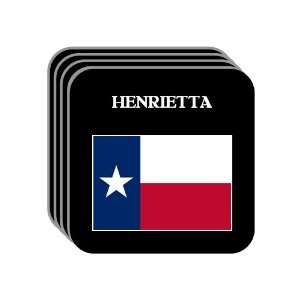 US State Flag   HENRIETTA, Texas (TX) Set of 4 Mini Mousepad Coasters