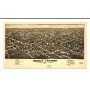  Historic Mount Vernon, Illinois, c. 1881 (L) Panoramic Map 