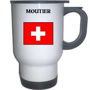  Switzerland   MOUTIER White Stainless Steel Mug 