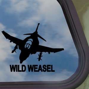  F 4 Phantom II Wild Weasel Black Decal Window Sticker 