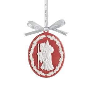  Wedgwood Santa Cameo, Christmas Ornament, Red