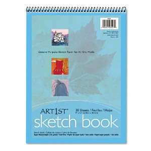  Pacon® Artist`s Sketch Book, Unruled, 80lb, 9 x 12, White 