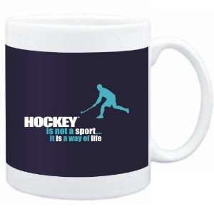  Mug Navy Blue  Hockey is not a sport it is a way of life 
