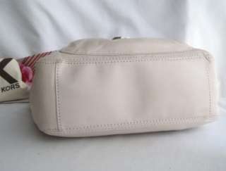 New MICHAEL KORS Waverly Vanilla Ivory Leather Hobo Shoulder Bag $278 