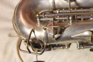 Conn F Mezzo Soprano Saxophone ORIGINAL SILVER NICE  