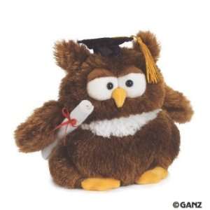    Plush Graduation Owl Toy   With Hooting Sound Toys & Games