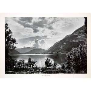  1956 Print Lake Ossiach Landscape Nock Mountains 