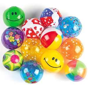    Inflatable Mini Beach Ball Assortment (25 pc): Toys & Games