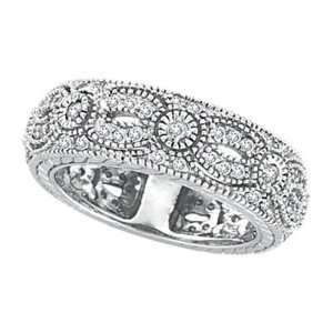Antique Style Eternity Band 14k White Gold by Morris and David (0.80 