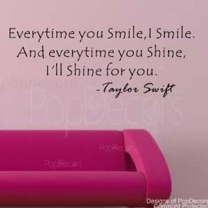   Design. Ill shine for you Taylor Swift words decals