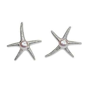    Starfish   Lavender Button Pearl Earrings Love My Pearls Jewelry