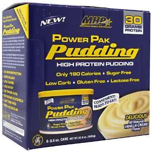  MHP Power Pak Pudding Vanilla 6 8.8 oz Cans Protein 