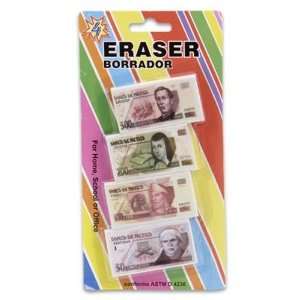  Eraser 4 Piece Mexican Money Assorted Case Pack 36 Baby