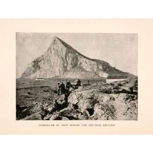   Iberian Peninsula Landscape   Original Halftone Print