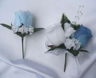 21pc Bridal bouquet wedding flower BLUE/ CALLA LILY  