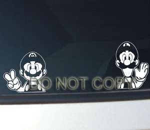 Mario and Luigi Peace & Hello Vinyl Car Decal Sticker  