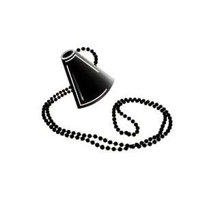  Megaphone Beaded Necklaces   Black 